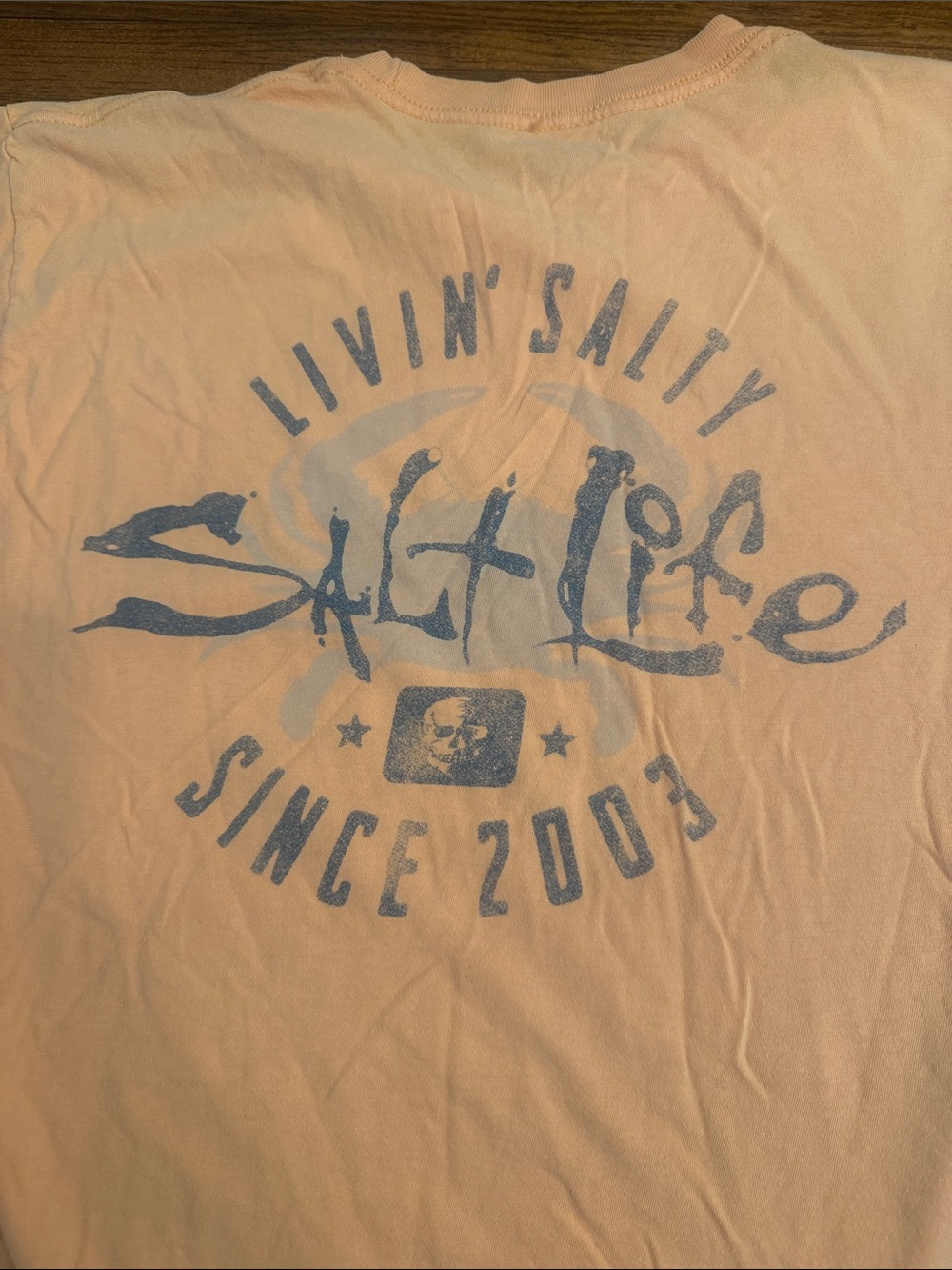 Salt Life Short-Sleeve Pocket Tee in Coral peach
